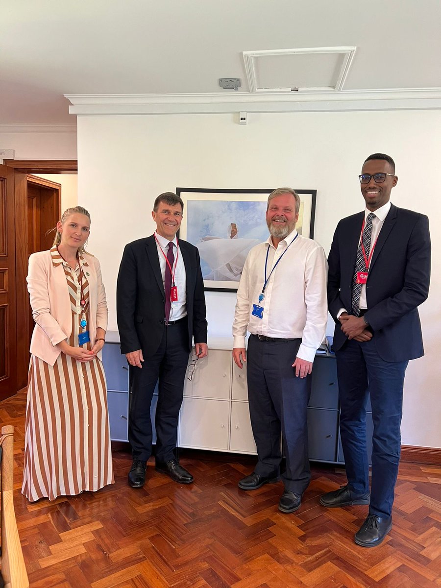 Last week, our VP/COO <a href="/SimonGimsonNZ/">Simon Gimson</a> &amp; Country Rep. <a href="/Ahmed_Nabaddoon/">Ahmed Nabaddoon</a> had a productive meeting with <a href="/DKinSomalia/">Denmark in Somalia</a> Amb. Steen Anderson <a href="/DKambSomalia/">Steen Sonne Andersen</a> &amp; Deputy Head of Mission, Ms. Gertrud Birk <a href="/GertrudBirk/">Gertrud Kümmel Birk</a>, discussing Rethinking Stability, Peacebuilding &amp; Local Government Elections.