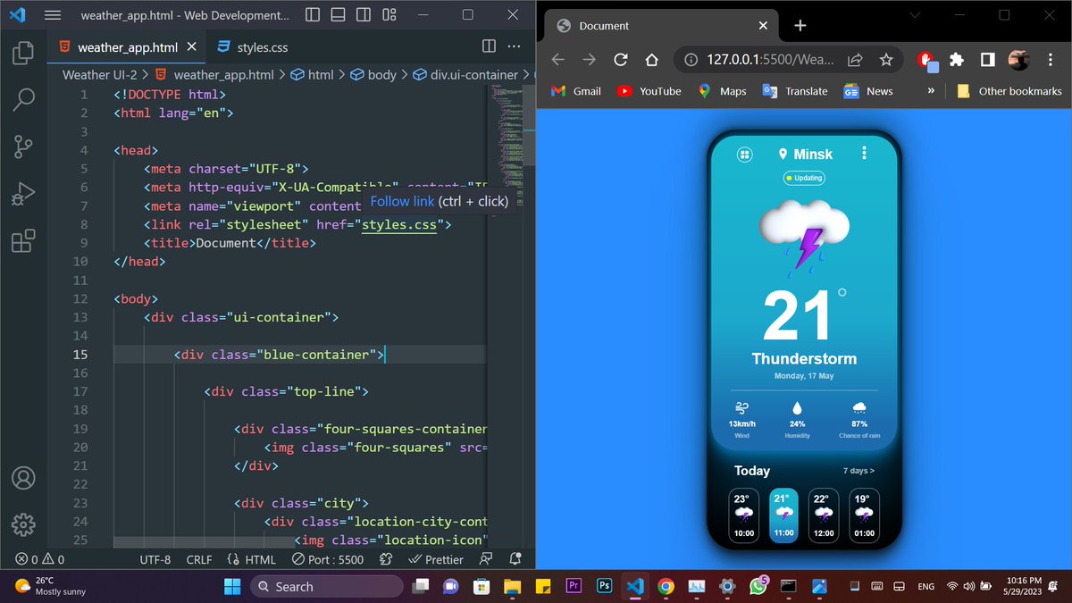 I made this UI using html and CSS.

How's it guys?

#100DaysOfCode