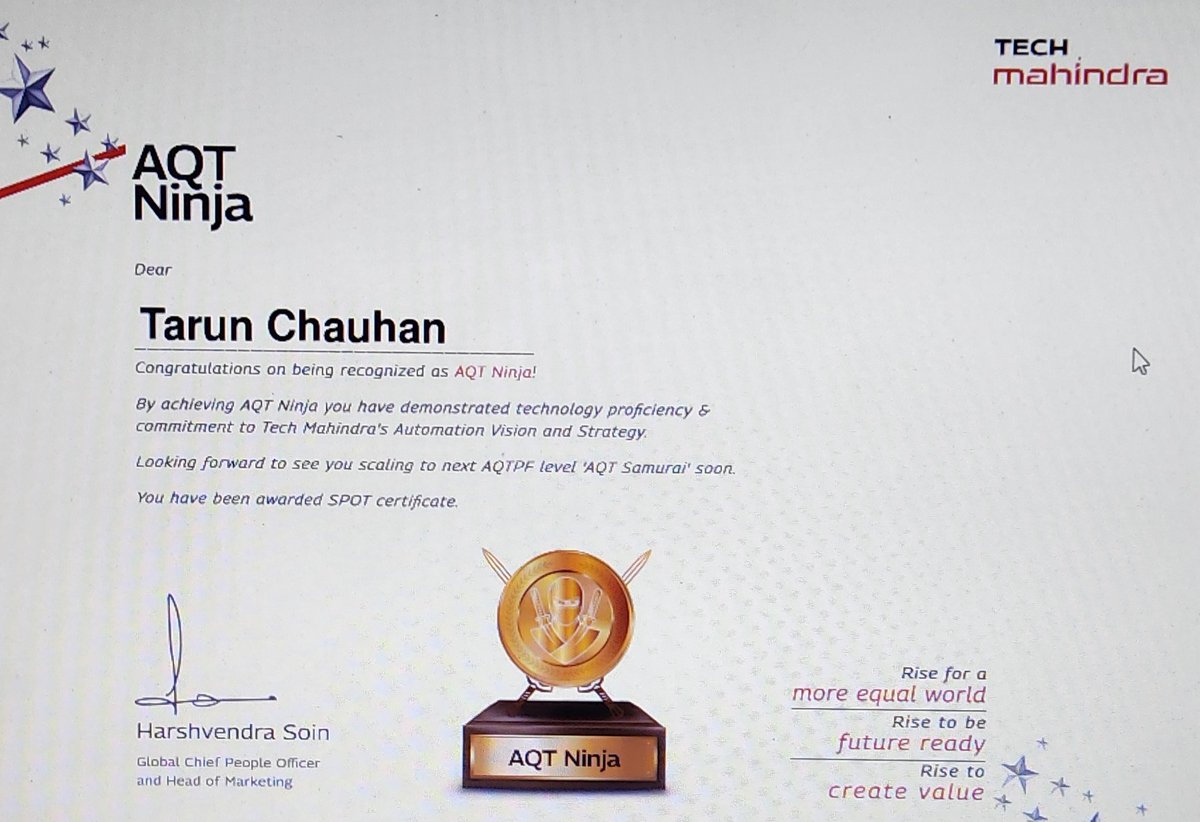 Tarun Chauhan (@evergreen_tarun) on Twitter photo Continuous Upskilling is better than delayed Perfection 😊
Thanks <a href="/tech_mahindra/">Tech Mahindra</a> for developing enriching culture across organisation where we can excel and upskill
<a href="/C_P_Gurnani/">CP Gurnani</a>
#lovetobetechm #togetherwerise Continuous Upskilling is better than delayed Perfection 😊
Thanks <a href="/tech_mahindra/">Tech Mahindra</a> for developing enriching culture across organisation where we can excel and upskill
<a href="/C_P_Gurnani/">CP Gurnani</a>
#lovetobetechm #togetherwerise