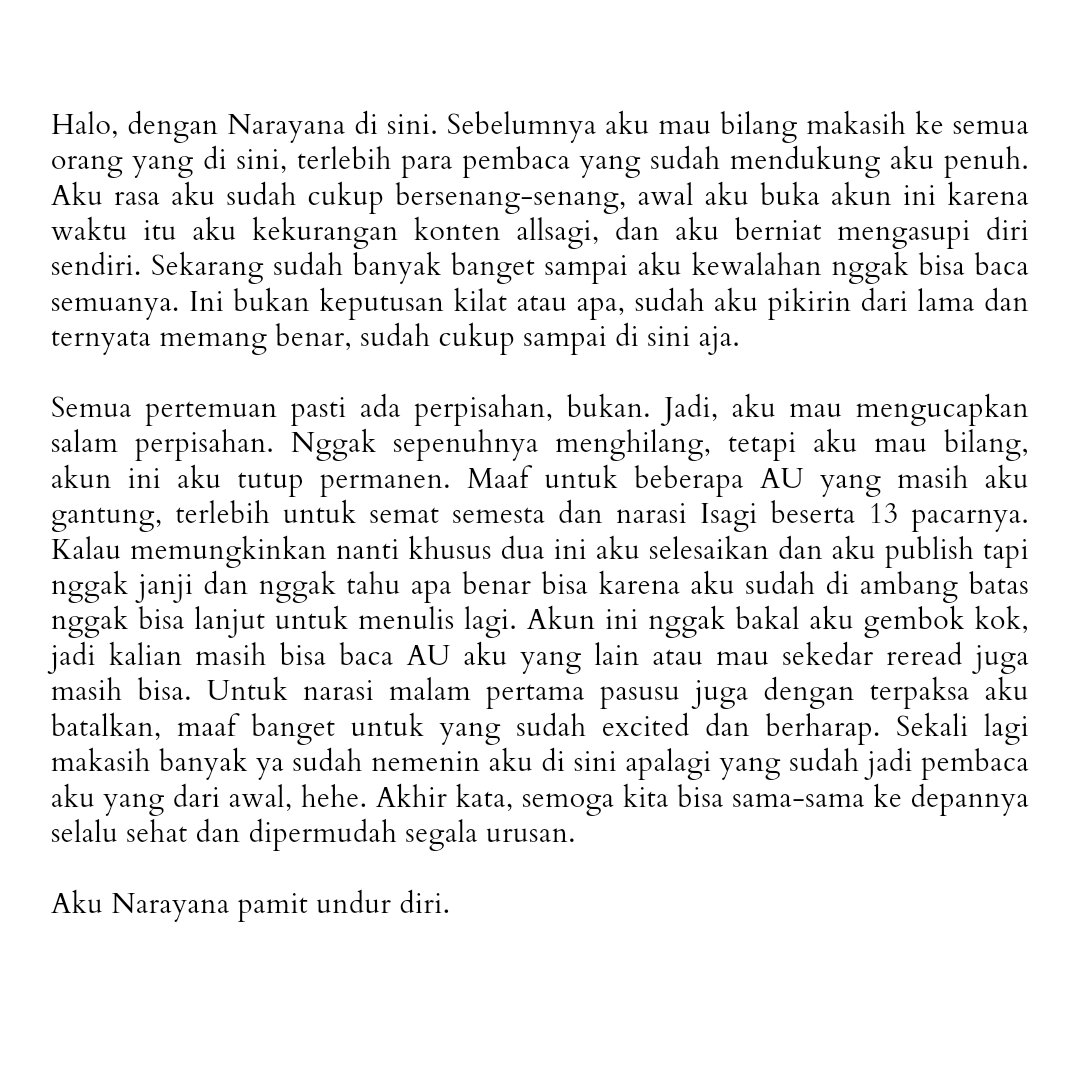 narachive's tweet image. Halo, akhirnya kita tiba di penghujung kata, ya.