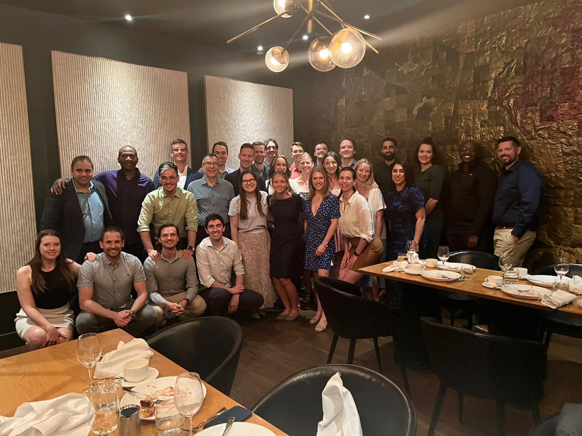 @usaskem having our annual #caep23 dinner. What an amazing group of docs to host #caep24 @svt882 @BrittJEllis @Brent_Thoma @docstemp Come check out Saskatoon next year…we promise an amazing conference in a beautiful city!