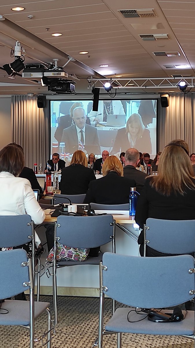 #ATCM45 <a href="/JFRumble/">Jane Rumble</a> talking about the UK co-sponsored paper on "Towards gender-neutral language in the Antarctic Treaty System" and emphasising the importance of inclusion and equity, starting with language as well as looking beyond. Great to see the support across delegations.