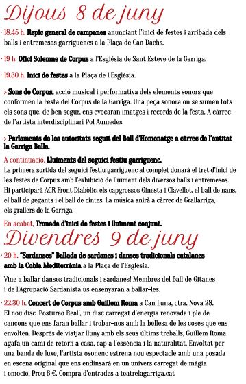 ajlagarriga's tweet photo. @laiona_b Hola Laia. Ara també en tens una notícia al web https://t.co/YmD38WcJCD, pots llegir el que es va publicar al butlletí El Garric i et deixem aquí el programa👇 https://t.co/d2YTS8ihAK