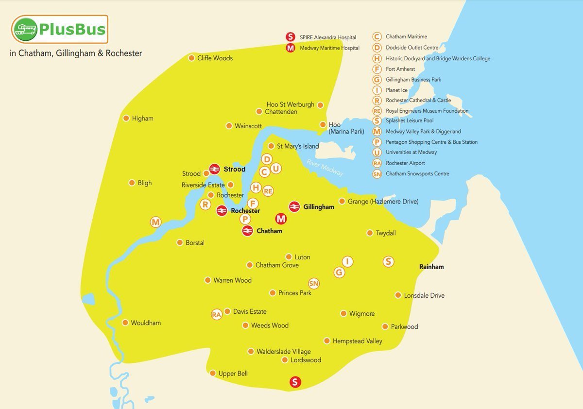 KentCRP1's tweet image. Coming to #Medway by @se_railway train?

A Medway PlusBus ticket gives you unlimited bus travel on participating operators’ services, around the whole urban area of the Medway Towns.

plusbus.info/chatham-gillin…