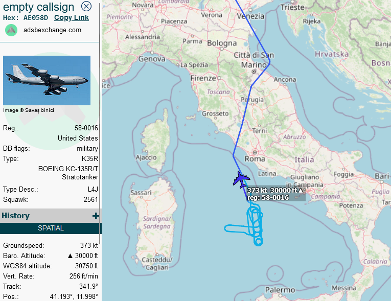 SirListenalot's tweet photo. I waited... What I see now is that #COUNT94 seems to rtb Spangdahlem after hanging around for a while at FL210. I've no idea what receivers may have been served... 🤷♂️ https://t.co/oRmrPgbqvi