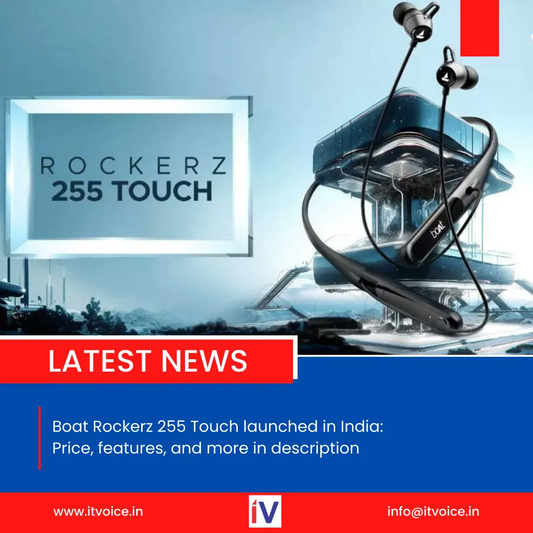 boAt has introduced the Rockerz 255 Touch neckband in India. Priced under Rs 2,000, this Bluetooth-enabled neckband offers various features including touch controls, surround sound support, and more. 

#boAt #Rockerz255Touch #SurroundSound #TouchControls #DeepBass #SpatialAudio