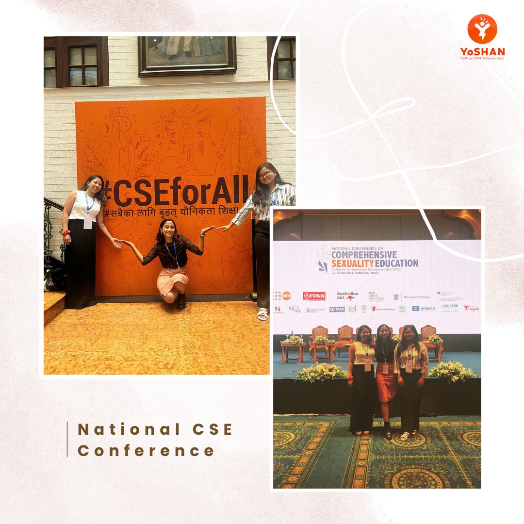 YoSHANepal's tweet photo. On 24-25th May 2023,First-ever National CSE Conference was jointly organized by Ministry of Education,MOHP and CSOs in Nepal. YoSHAN team participated and  handed over the Call for action from young people as one of member organization of National CSE Advocacy Coalition.
#CSE4ALL https://t.co/tmFJvpkueT