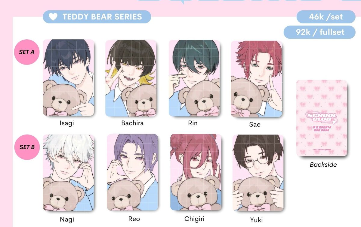 xdearluv's tweet photo. PRICES ARENT ALL IN ! can't handle the fees na if madami sasali >< will secure sa gom ni divorce, can open another set if all taken

SET A 
isagi - ❌ ❌ ❌
bachira - ❌ ✅ ✅
rin - ✅ ✅ ✅
sae - ✅ ✅ ✅

SET B 
nagi - ❌ ❌ ❌
reo -  ❌ ❌ ❌
chigiri - ❌ ❌ ❌
yuki - ✅ ✅ ✅ https://t.co/4hP9Dcp5bK