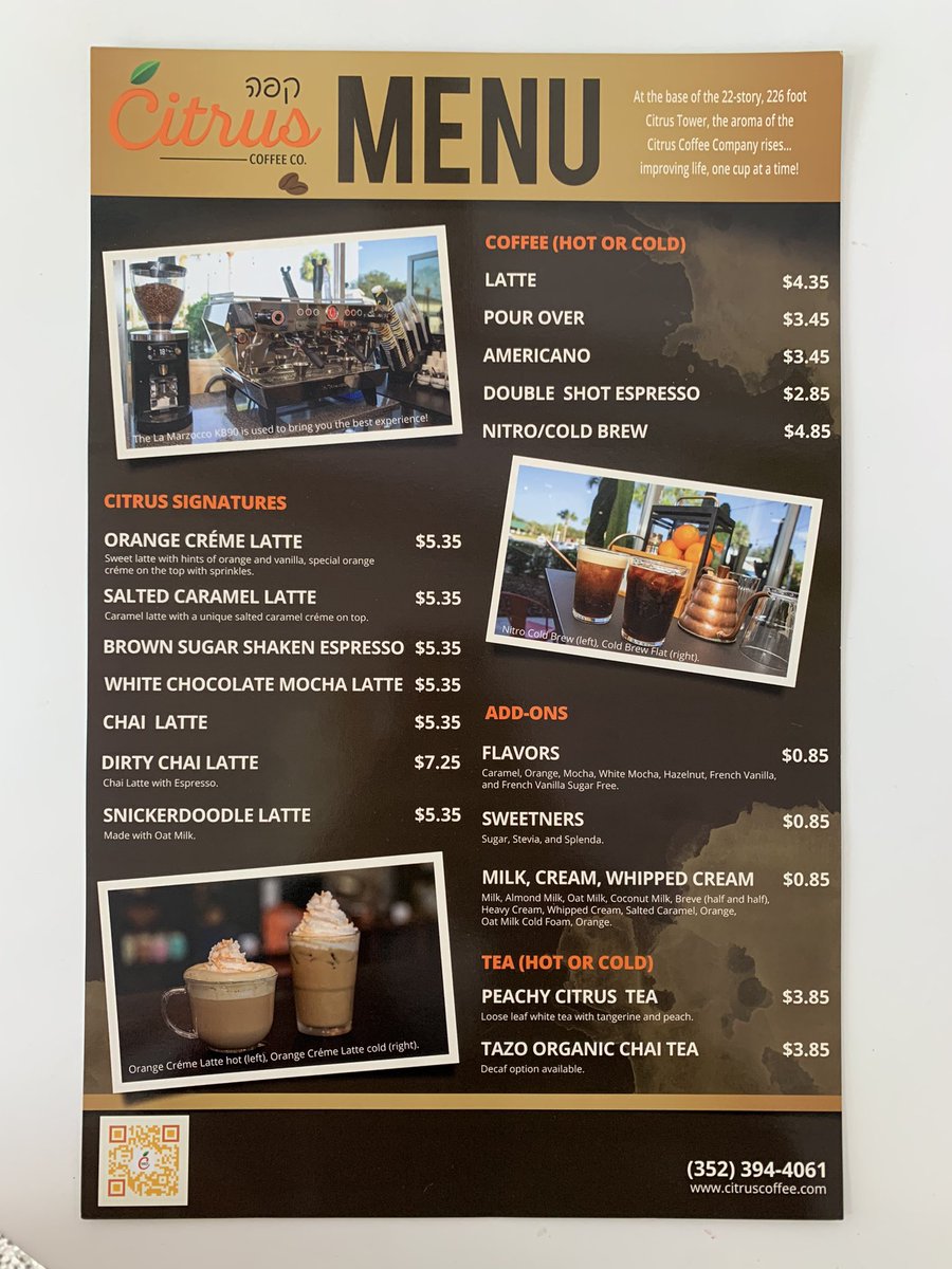 TheCitrusTower's tweet photo. We are very excited about our new menus!!! 🤩 Have a wonderful day 🍊☀️ #CitrusTower https://t.co/XSCzqDQ361