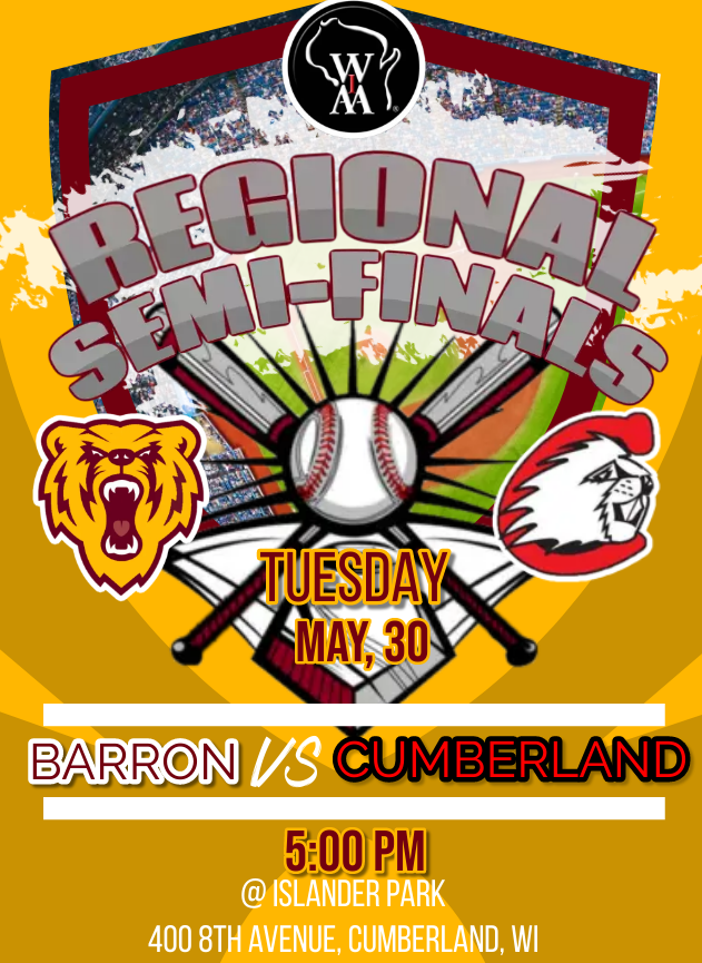barron_baseball's tweet photo. GAME DAY! Come support your Golden Bears as they take on the Cumberland Beavers in the 2nd round of Regional Play! https://t.co/nWTug0YgfW
