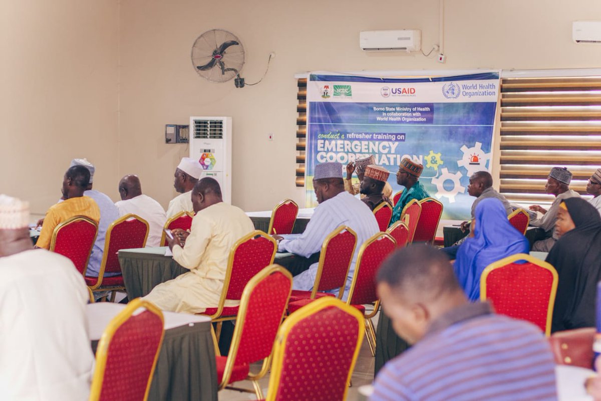 To strengthen preparedness, coordination &amp; response to outbreaks in the BAY states, <a href="/WHO/">World Health Organization (WHO)</a> &amp; partners are conducting assessments across #cholera hotspot locations with support from <a href="/USAID/">USAID</a> training 262 humanitarian &amp; gov’t actors in effective management of emergencies.