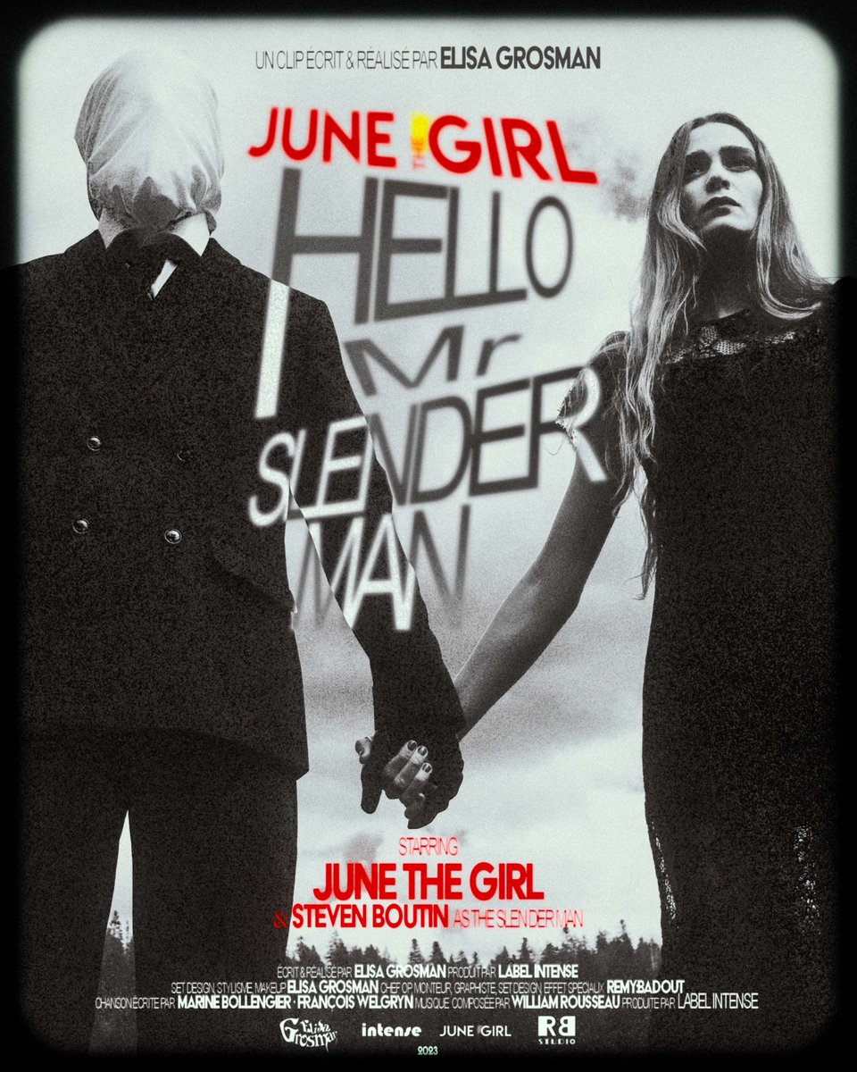 Hello Mister Slender Man : clip vidéo disponible le 2 June ✨

Fidèle à mon amour pour les films d’horreur, je trouvais ça logique et dans la continuité de vous présenter cette affiche promotionnelle digne d’un vrai film d’horreur 😈
📸 Elisa Grosman 
🎨 Rémy Badout  
(c) Intense