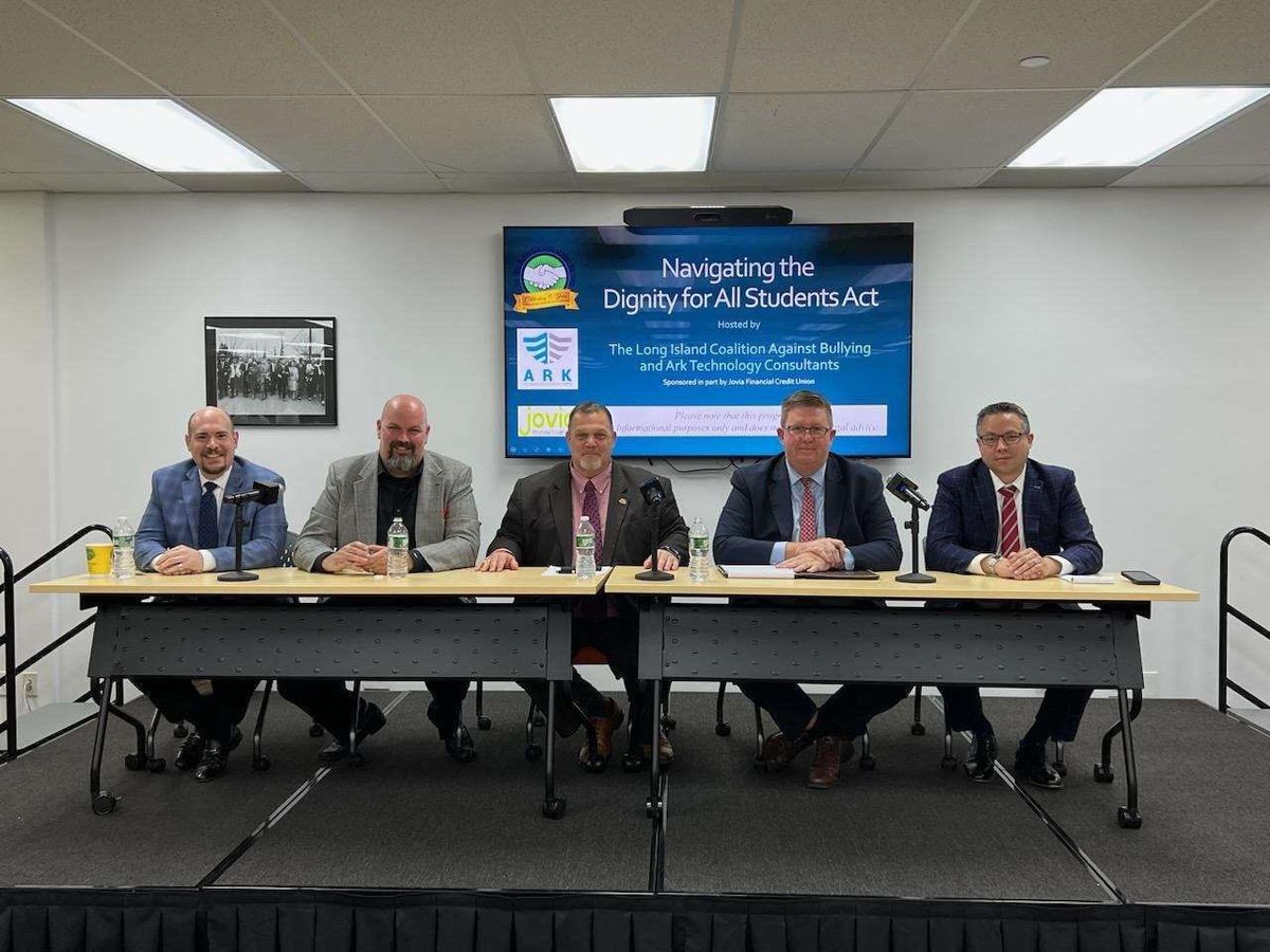 LICABJoe's tweet photo. One of those #toobusytopost weeks. Great DASA event for school officials last week. Thanks to my powerhouse co-panelists @bobvecchio21 @marksecaur @pomara_matt @GuercioLaw @LI_CAB #community #DASA #stopbullying https://t.co/VJnS3CI9GV
