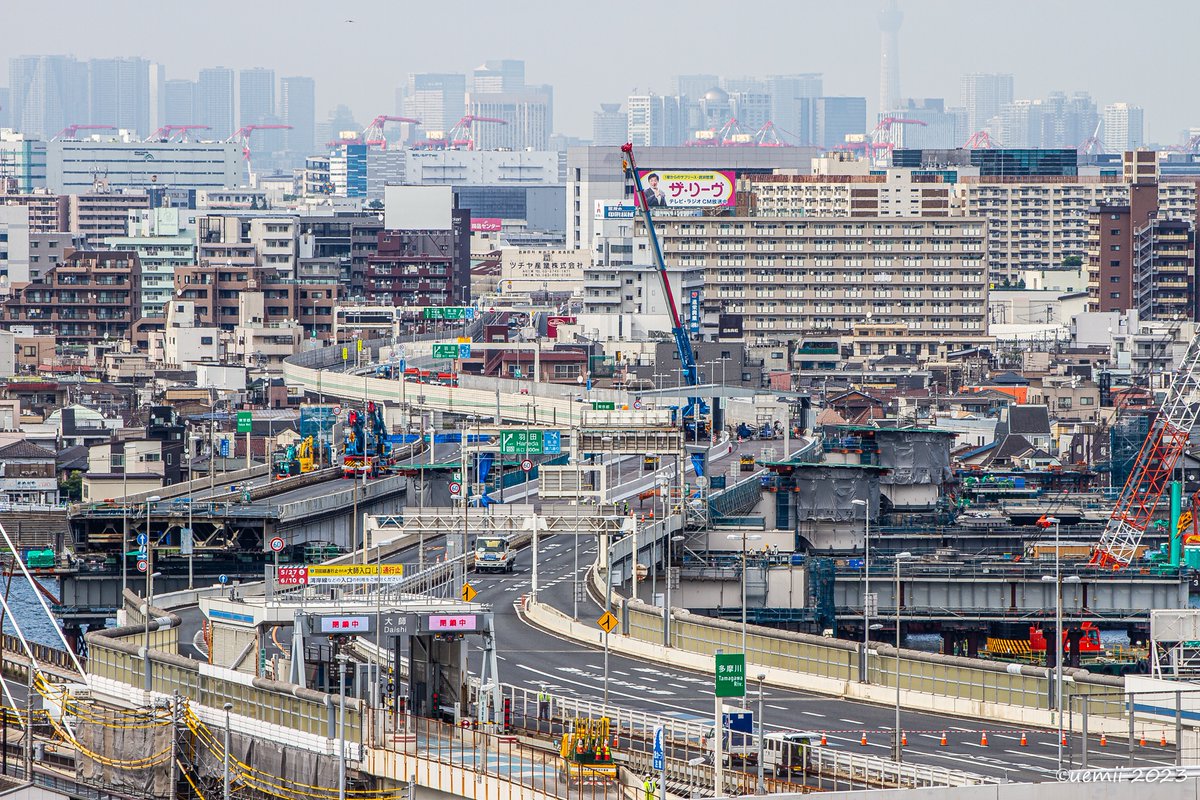 uemii's tweet photo. 今日5/30 通行止め4日目の高速大師橋。旧橋梁と新橋梁のスライドが終わり完全に入れ替わりました。#大師橋 #通行止め #高速大師橋リニューアル #elevatedexpressways https://t.co/EUS5AQhF8v