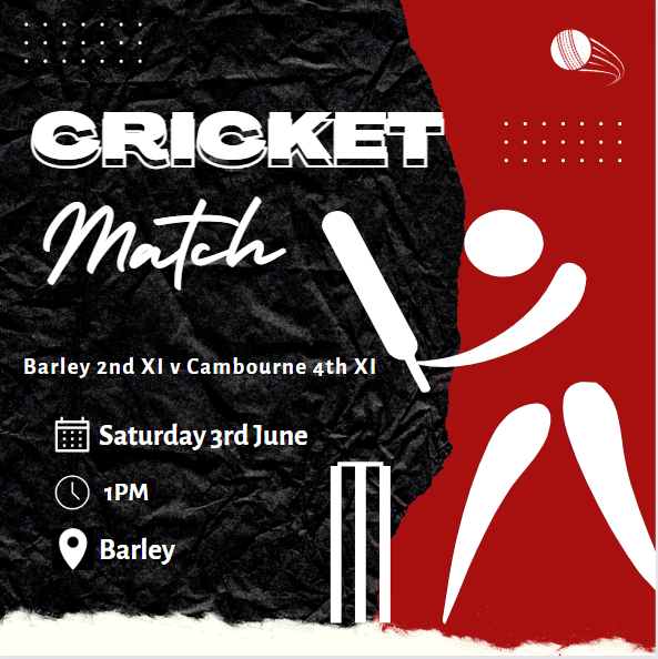 Come down to the Albert Gale ground to spend the day in he sun watching some cricket.

#cricket #cca #cambs #barleycc #barley #uksport