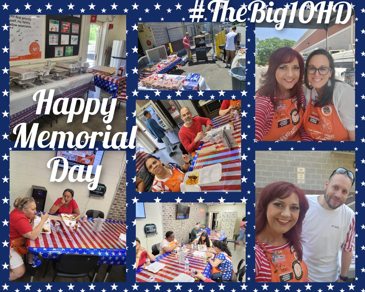 Toni-Michelle Coons (@toni_michelle_c) on Twitter photo Happy Memorial Day from #TheBig10HD. Big Shout out to <a href="/TrevorMeinke/">Trevor Meinke</a> & <a href="/Timothy_Millett/">Tim Millett</a> for cooking 4 our associates & 2 VOA 4 decorating.
2day, we recognize all who have serviced!! Thank you for your sacrifice!!๐บ๐ฒ <a href="/HouleHeather/">HeatherHouleTHD</a> <a href="/maryanne_stl/">Maryanne St. Laurent</a> <a href="/DianeRaymond26/">Diane Raymond</a> Happy Memorial Day from #TheBig10HD. Big Shout out to <a href="/TrevorMeinke/">Trevor Meinke</a> & <a href="/Timothy_Millett/">Tim Millett</a> for cooking 4 our associates & 2 VOA 4 decorating.
2day, we recognize all who have serviced!! Thank you for your sacrifice!!๐บ๐ฒ <a href="/HouleHeather/">HeatherHouleTHD</a> <a href="/maryanne_stl/">Maryanne St. Laurent</a> <a href="/DianeRaymond26/">Diane Raymond</a>