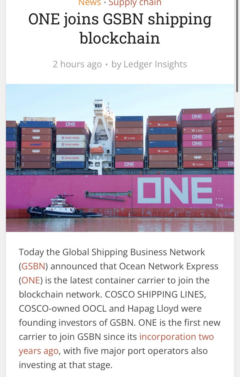 MatthewLINY's tweet image. Trade Finance will include multiple blockchains 

Case in point One GSBN Partnership 

#hyperledger #Oracle #Microsoft #xdc #hbar #quant #xlm #xrp #casper #Ethereum