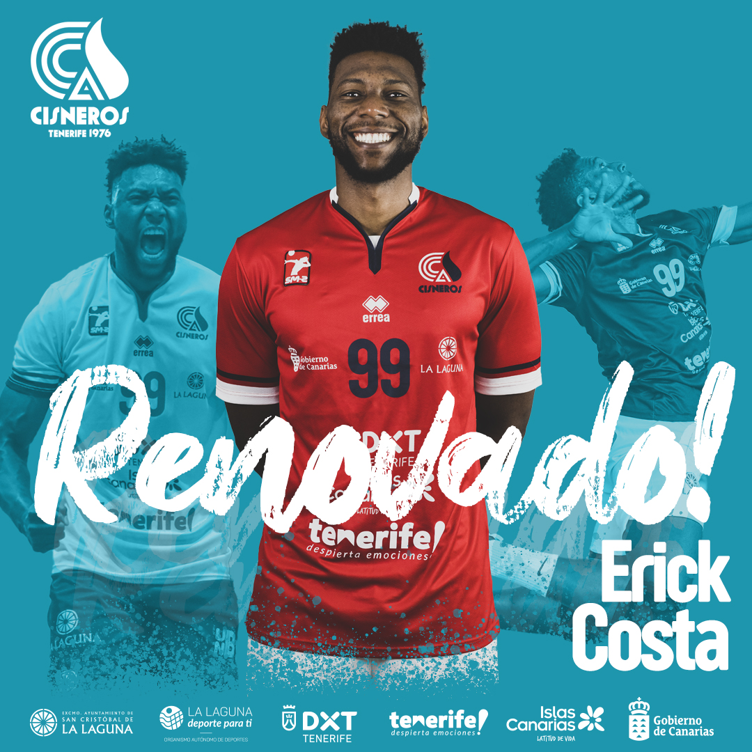 📢 ¡¡¡Erick Costa 𝐑𝐄𝐍𝐎𝐕𝐀𝐃𝐎!!! 👏👏👏

El brasileño renueva su compromiso para la temporada en Superliga 1 🏐🔝

➡️+ Info y declaraciones: bit.ly/42g9jPk

#TENERIFEDespiertaEmociones 
#ActivaTuVida #DXTenerife
@CabildoTenerife