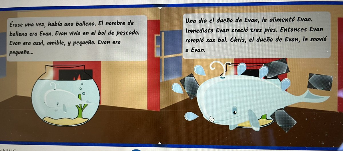 For their final PBL, Spanish III students had to write an original 10 page story for children in Spanish. They then narrated and created corresponding images using @storyjumper. I can’t wait for them to share their final products with students at MES! Check out some pages! 🖤💛