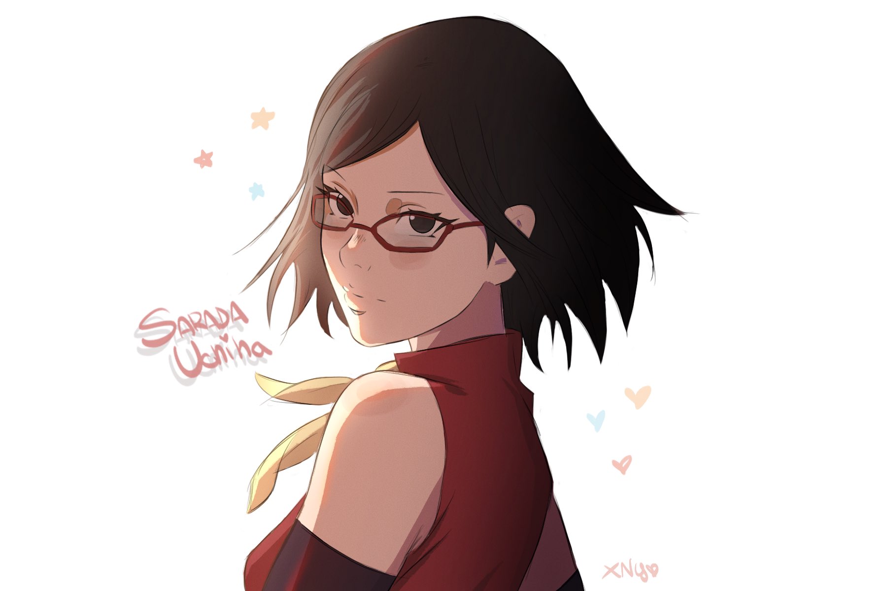 cewyn on X: Uchiha princess 🍓 #Sarada #uchiha #fanart   / X