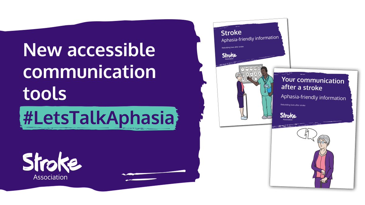 Calling stroke healthcare professionals!  

Our new range of accessible information and tools can support better communication after stroke. Order the tools to use with your patients in hospital, at home or in the community: bit.ly/45wt3B8 #LetsTalkAphasia