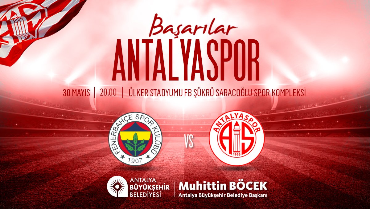 Antalyaspor'umuz bu akşam #Fenerbahçe'yle deplasmanda çok önemli bir maça çıkacak. Kırmızı Beyazlı ekibimize 3 puan mücadelesinde başarılar dileriz. Haydi Akrepler bu maç bizim olsun! 🔴⚪⚽ #AkreplerinMaçıVar #ForzaAntalya #FraportTAVAntalyaspor #ANTvFB