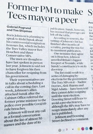 TEESSIDE FREEPORT 
Johnson & Sunak want to turn local Tory Mayor Ben Houchen into a Lord (Sunday Times yday)
This cesspit gets ever deeper.

Can someone set up a petition pls to stop this & let me know?  We have to stick together ❤️ 

TY for spotting this @juliasm18659356 👍🏼