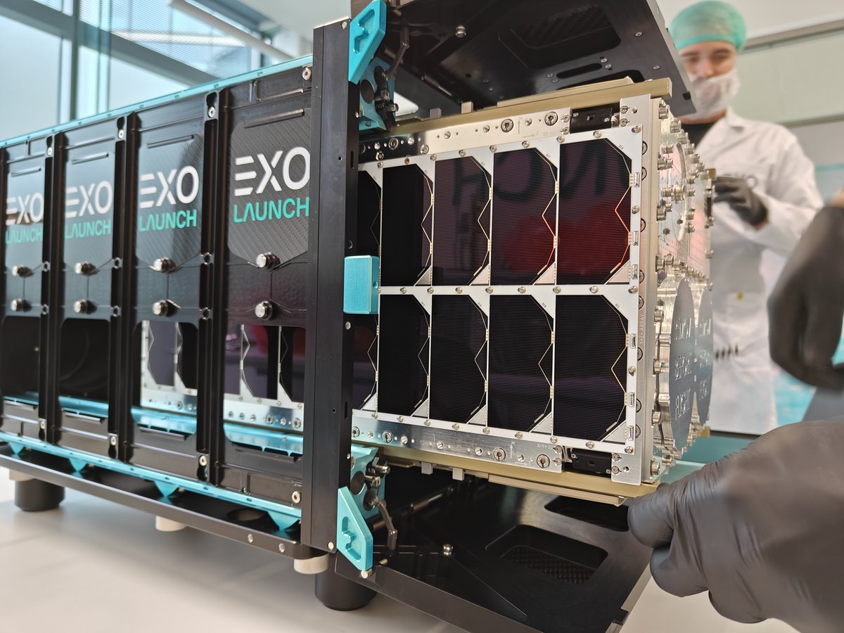 Exolaunch's tweet photo. We're thrilled to welcome back πͺπΈ@satlantis_ to launch their 16U, @NanoAvionics-built #methane monitoring #smallsat, GEI-SAT, on @SpaceX #Transporter8 #Falcon9!
#LaunchWithExolaunch #GHG #EXOpodNova #LaunchServices #MissionManagement #SpaceX https://t.co/U5z8Ig1rPF