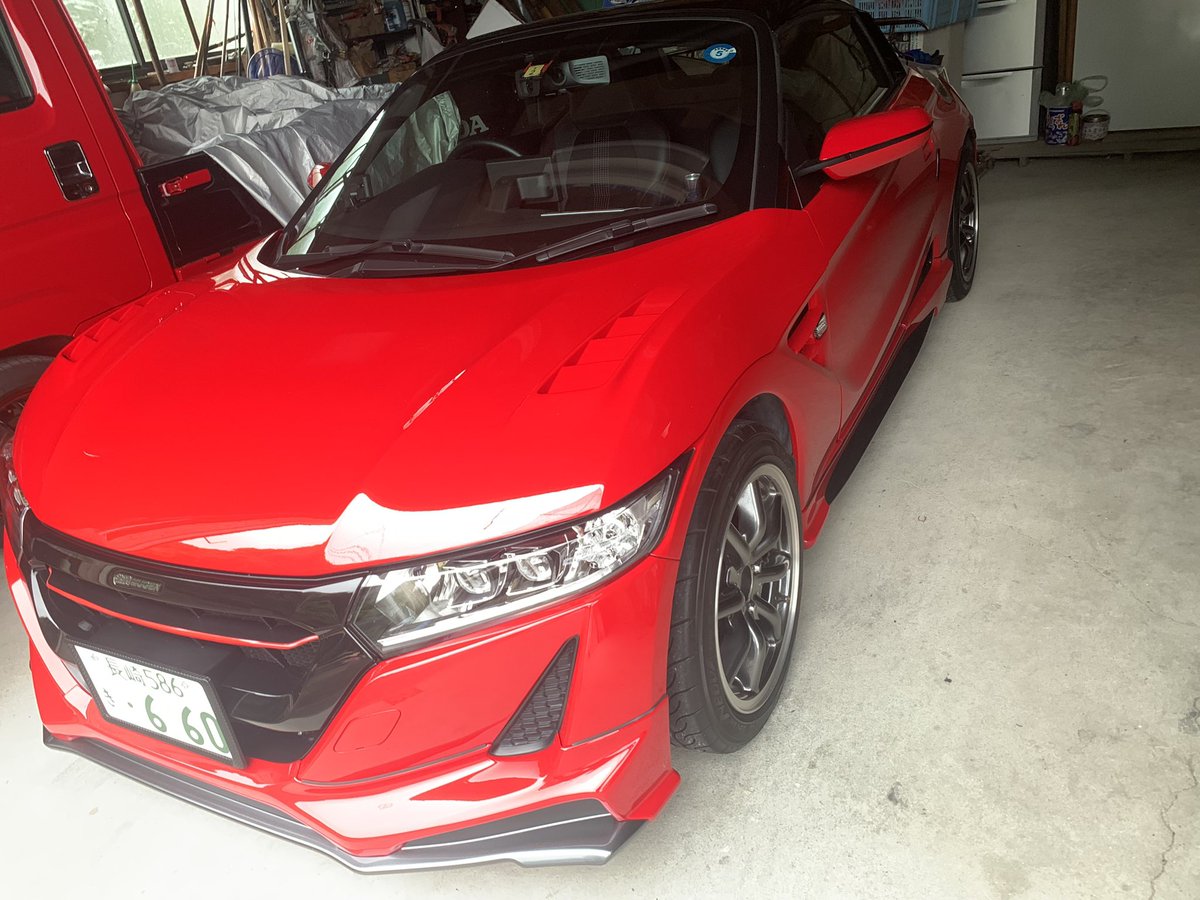 雨よけのため車庫に封印中
ドライブ行きたい
#S660  #S660乗り