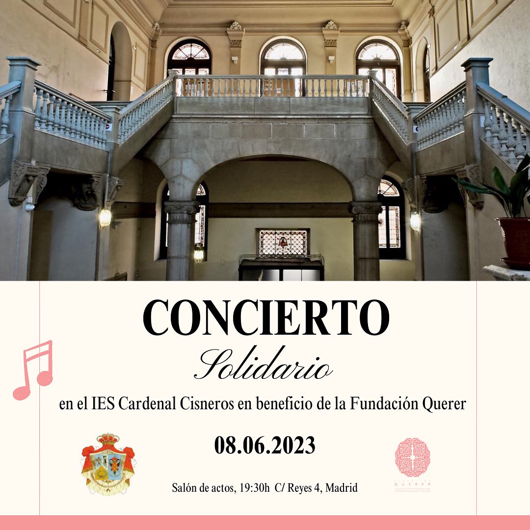 La Fundación Querer te invita a acudir el próximo 8 de junio al concierto solidario que el Grupo de Cámara y Coro Vocal Ensemble Mille Regretz celebra a favor de la fundación.

La entrada será GRATUITA hasta completar aforo:

fundacionquerer.org/concierto-soli…

#fundacionquerer
