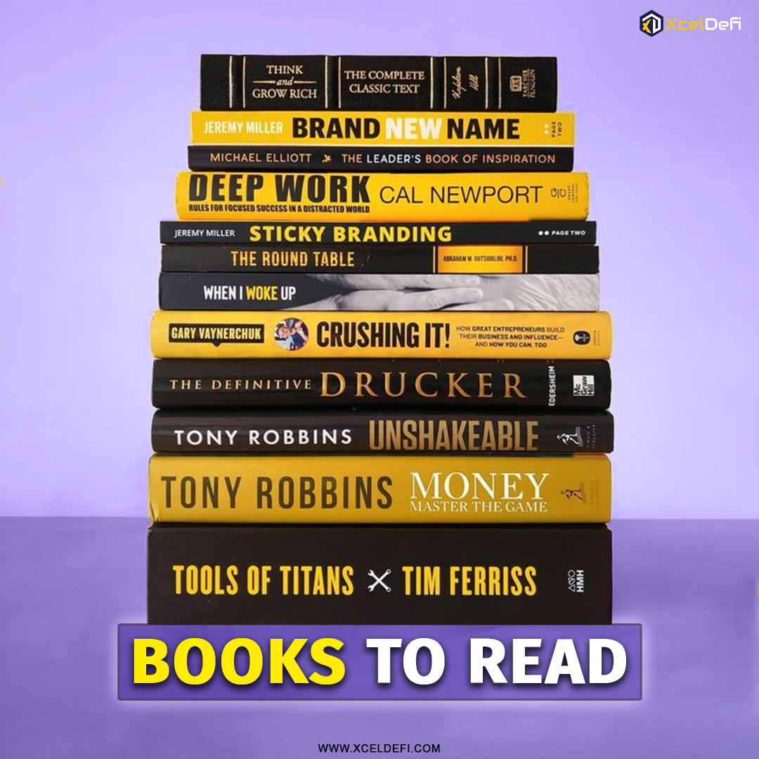 XcelPay_XLD's tweet photo. Unleash your potential with the power of books and dive into the world of cryptocurrencies! 🚀

📚Books offer a wealth of knowledge on blockchain technology, investing strategies, and the future of finance. 

💫Join the crypto revolution and unlock limitless possibilities! #xceldefi #Books #CryptoEnthusiasts #Blockchain #Investing #DigitalCurrencies #LimitlessPossibilities