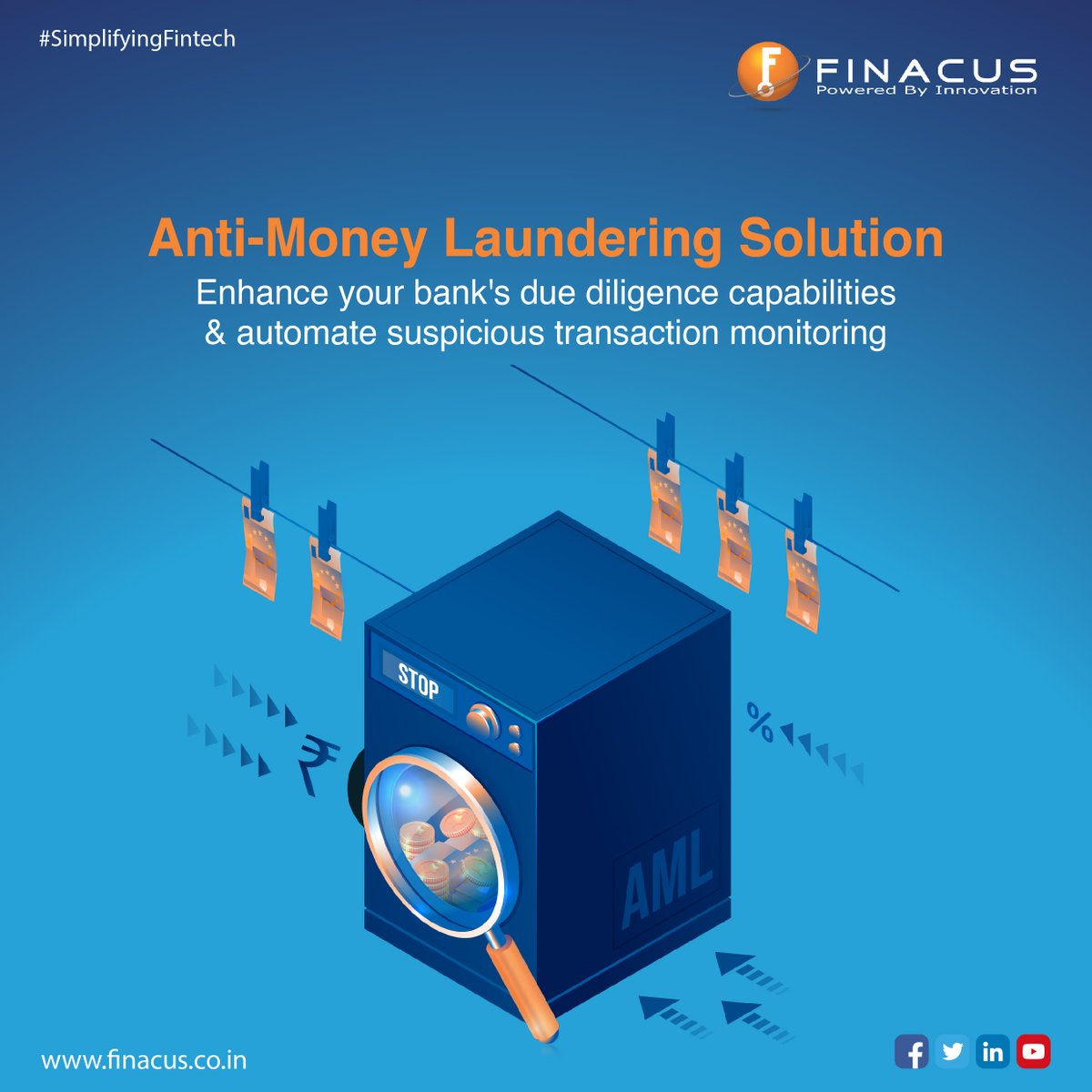 @FinacusTech  FinAMLOR solution helps #Banks to monitor transactions, intelligent detection tools, watch list filtering, alerts investigation, case management, regulatory reporting (STR), and management reporting🏦

#AntiMoneyLaundering #BankTech #API  #India #Fintech #Finacus