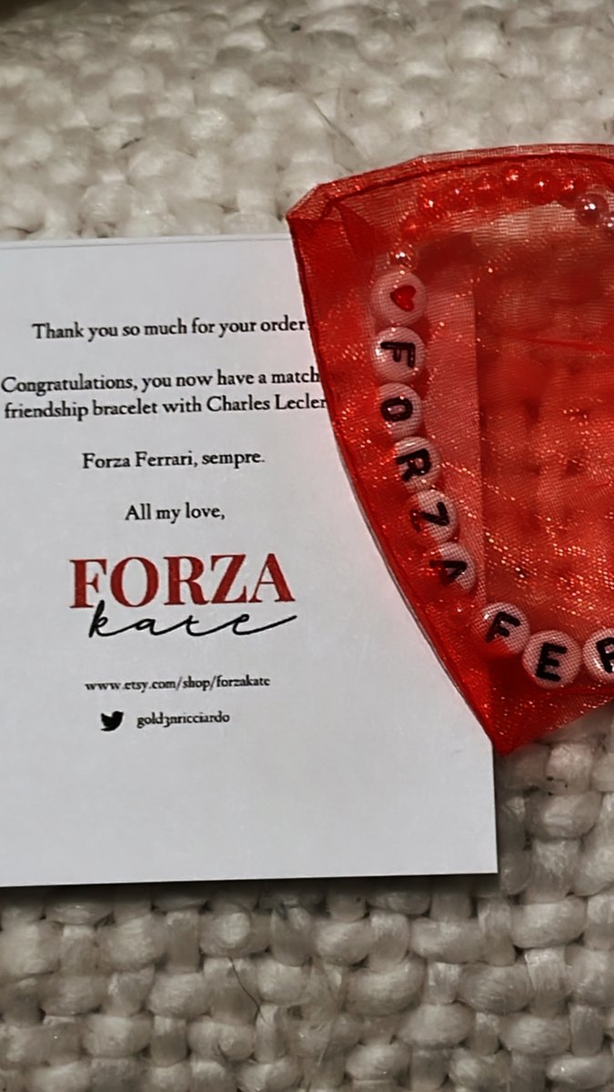 matching bracelet with @Charles_Leclerc  and @gold3nricciardo ❣️❣️❣️ #forzaferrari