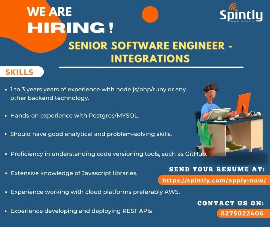 Attention all job seekers! We're excited to announce that Spintly is looking for an Senior Software Engineer Integration.
Apply now and share with your network.
spintly.com/apply-now/ or WhatsApp at 8275022406
#Spintly #hiring #softwareengineer #integration  #accesscontrolsystem