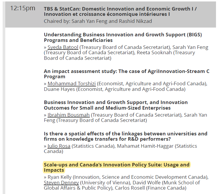 If you are joining the online version of @CanEconomics conference and are interested in how high-growth firms interact with federal support for innovation in 🇨🇦, we have a panel and presentation for you. @Progris, @dbreznitz, @SMBreznitz, @ornston, @vviet93, @dk_munro