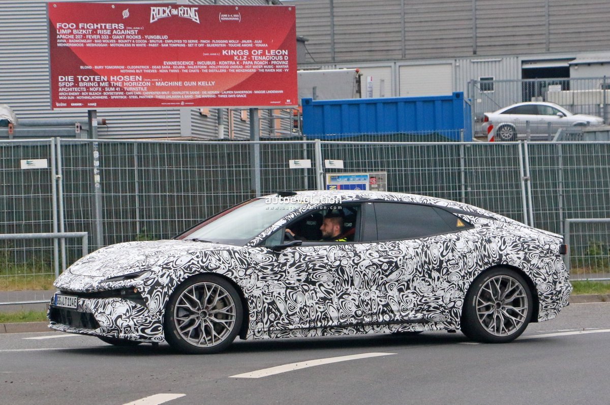 autoevolution's tweet photo. We saw the upcoming #Lotus #Envya (Name unconfirmed) as it was out testing on the #Nurburgring #Nordschleife. Did anyone expect to see a car like this from #Hethel? https://t.co/ZHAjl2ATKK