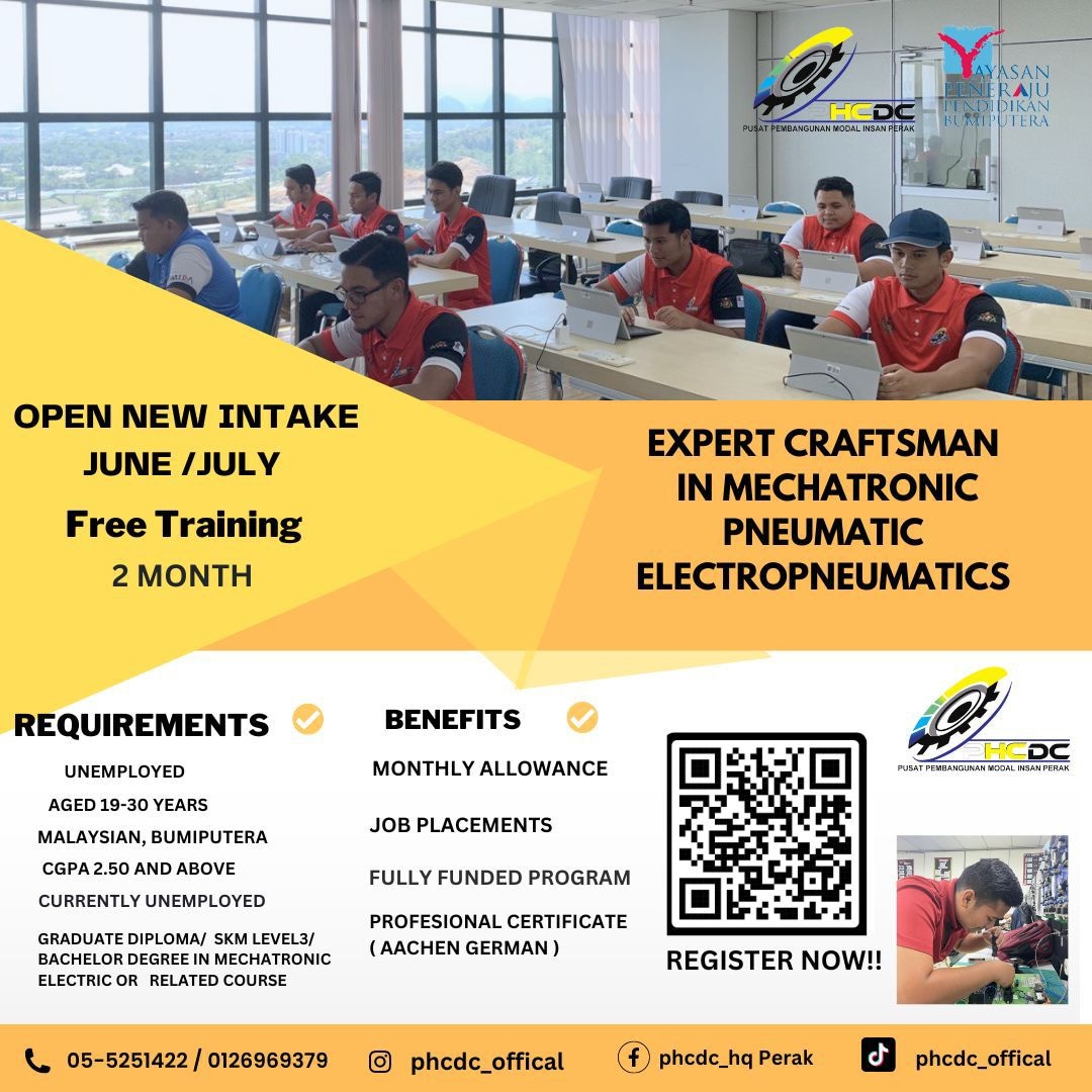 FMSDC_Official's tweet image. We&apos;re offering a FREE training program to help you do just that!  Our Training is offering JUN and JULY intake for those interested in taking their skills to the next level.
Contact us at 05-5251422/0126969379
#technologicaltransformation