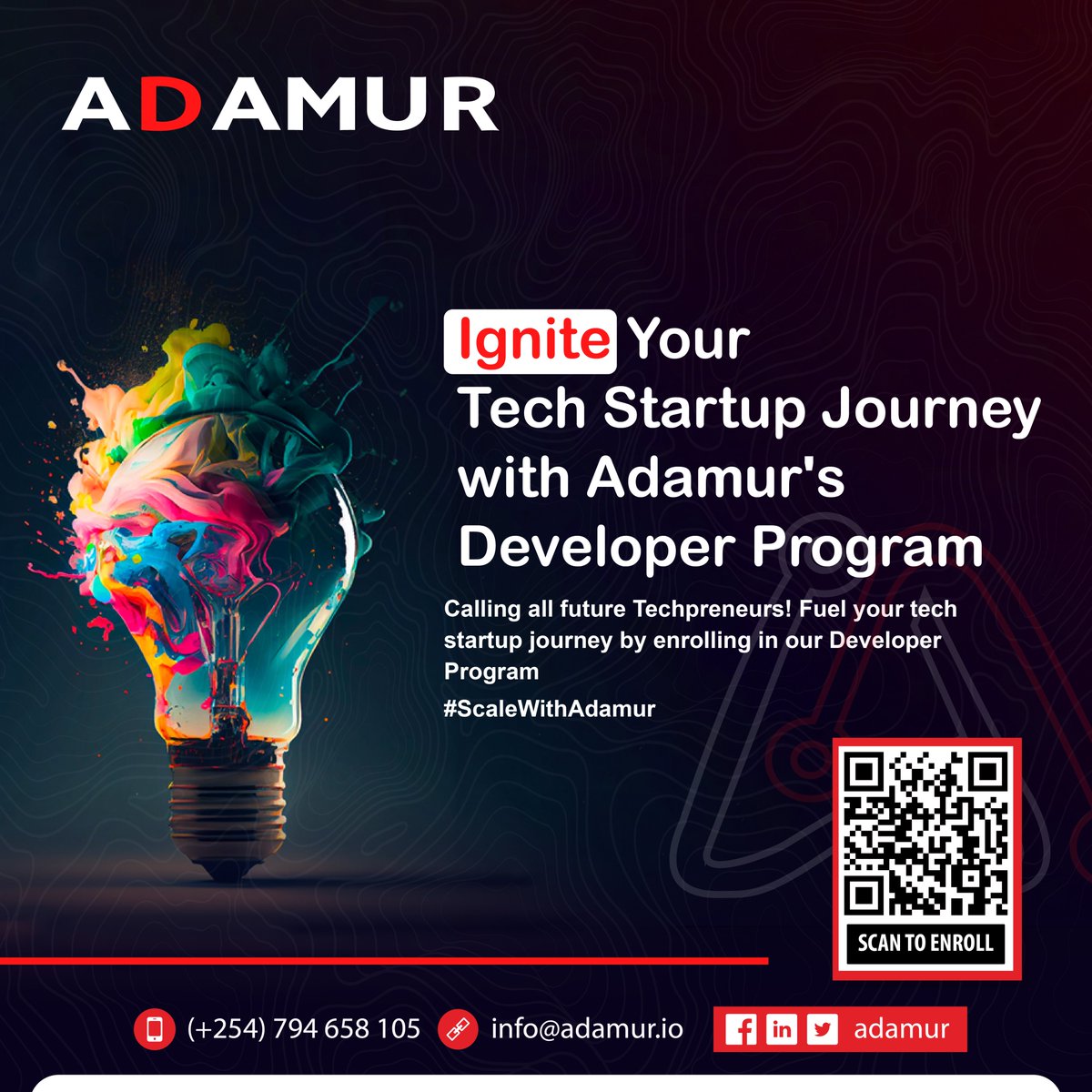 ADAMUR_R's tweet photo. Ignite your startup journey with Adamur. Start building your dreams today.
#StartupJourney
#Adamur
#Techprenuercall
#Adamurtribe https://t.co/m7dgWQazUF