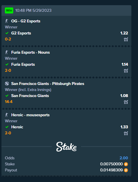 After winning the bo1 parlay, we pick 3 teams from first bo1 with San Frane to keep the win streak andd all going
#IEM #IEMDallas #CSGO #KickStreamer #bettingtwitter #bettingtips #Rdto1btc