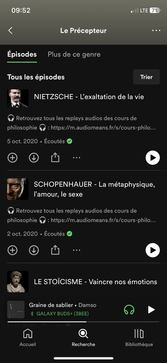 pitié ecoutez 'le précepteur' sur spotify si vous aimez la philosophie, c'est trop interessant