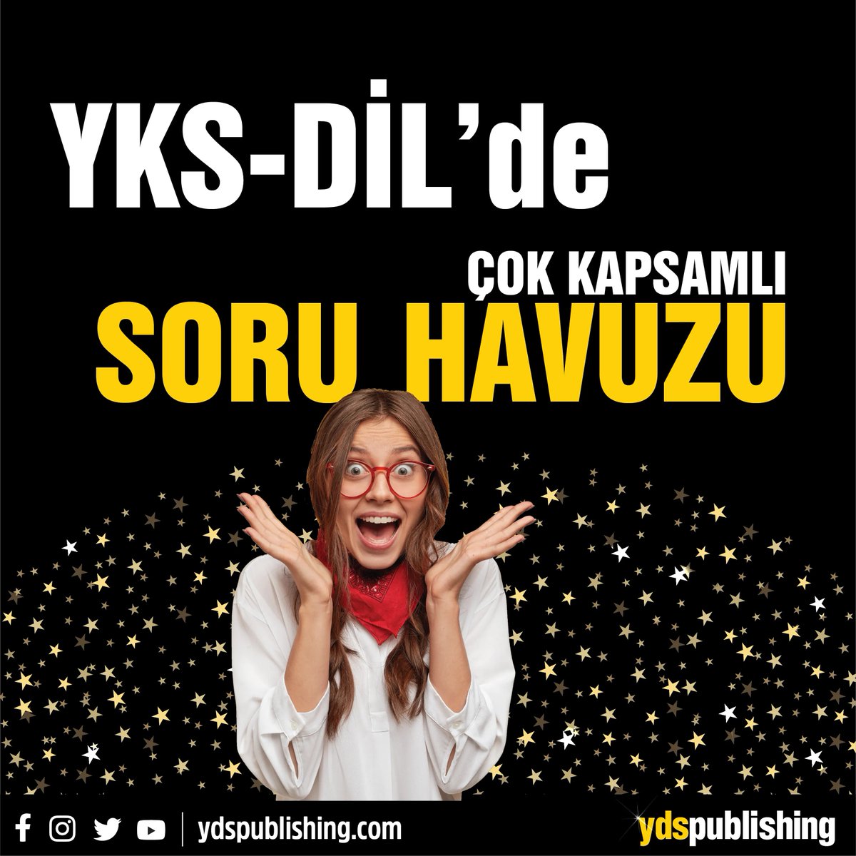YKS-DİL'de inanılmaza hazır mısın? 💛 🖤 😍  
📌 YDS Publishing olarak alt yapımızda bulunan 
on binlerce soruluk soru havuzu sistemi
miz üzerinden erişime sunulmaktadır. 😇 
.
.
.
#ydspublishing #yds #yökdil #ydskelime #yökdilkelime #eyds #ingilizce #onlineyds #yksdil