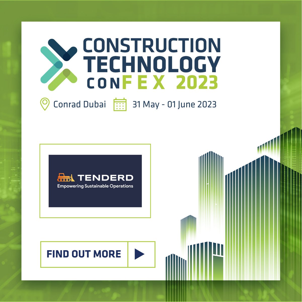 We are proud to welcome on board <a href="/TenderdTrack/">TENDERD</a> as our Sponsor for the Construction Technology ConFex.

Book your tickets at ctf-uae.com 

#ctf #SustainableBuiltEnvironment #Digital #Innovation