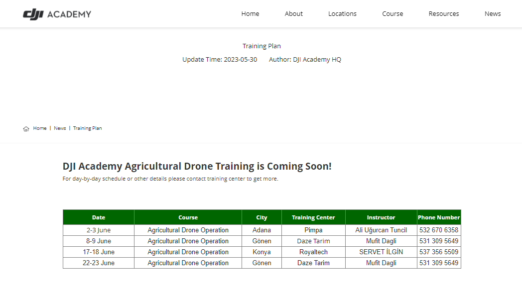 DJIAgriculture's tweet photo. Join the DJI Academy Training program in Turkey this June 2023! Authorized DJI Agriculture dealers will provide the training. Visit our website for more details and contact our certified trainers to register.
Learn more: https://t.co/GcRolJUioP
#DJIAgriculture #djiacademy https://t.co/zqcy5gKQf4