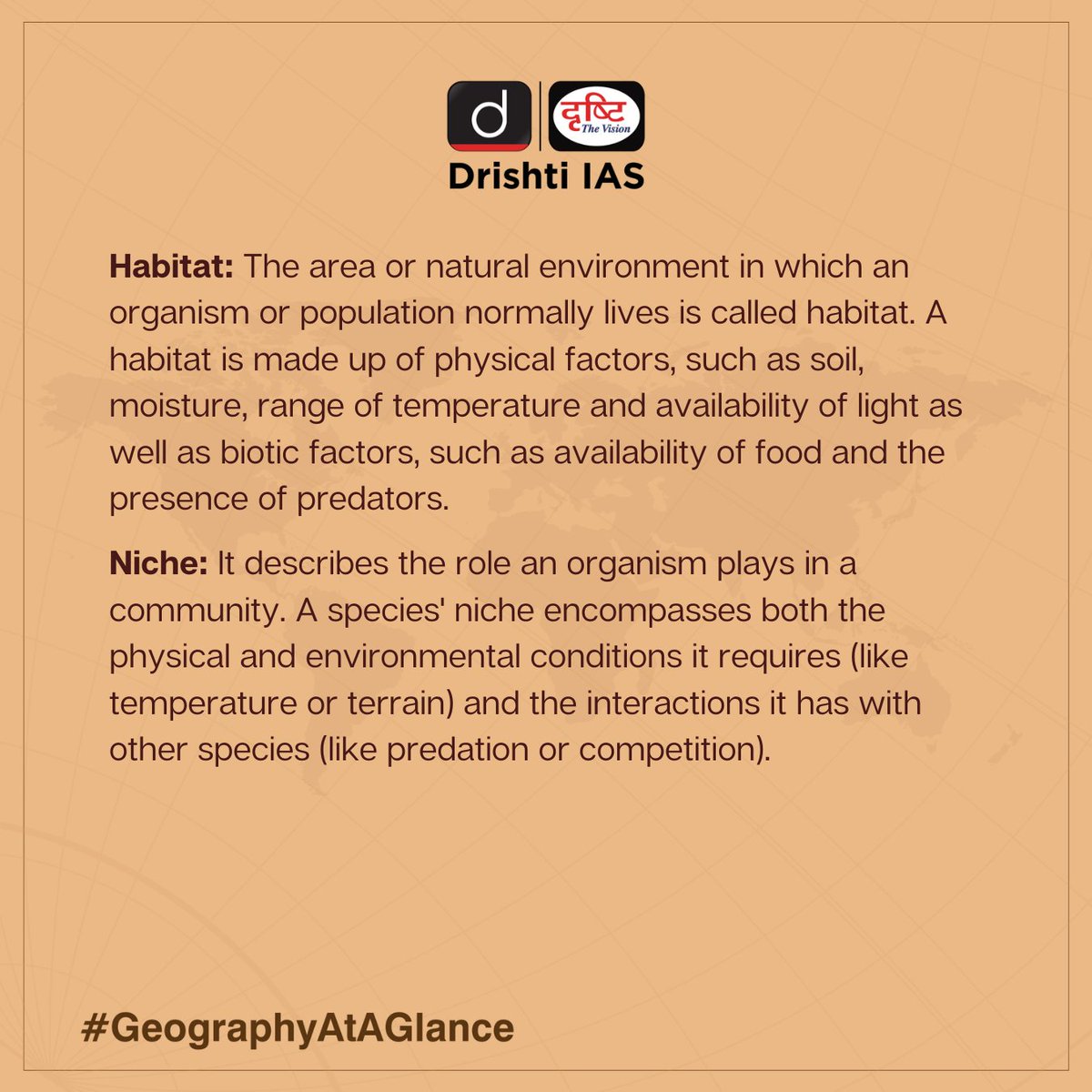#GeographyAtAGlance is all about exploring the earth and the human societies spread across it. Learn to look beyond horizons with this engaging subject! 
 
#DrishtiGuideToGS #Geography #Ecology #Earth #UPSC #IAS #UPSCPrelims #Prelims2023 #UPSC2023 #DrishtiIAS #DrishtiIASEnglish