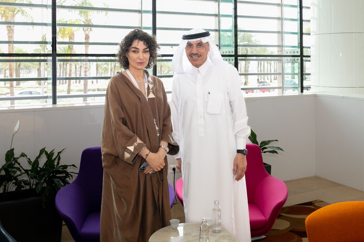 isdb_group's tweet photo. H.E. Dr. Muhammad Al Jasser, #IsDB Group Chairman, met with the United Nations Resident Coordinator in Saudi Arabia @UN_SaudiArabia Dr. Rita Columbia, on the sidelines of the #GSDcongress @KAUST_News, reiterating common commitment towards #SDGs. https://t.co/IT2nOir6Zr