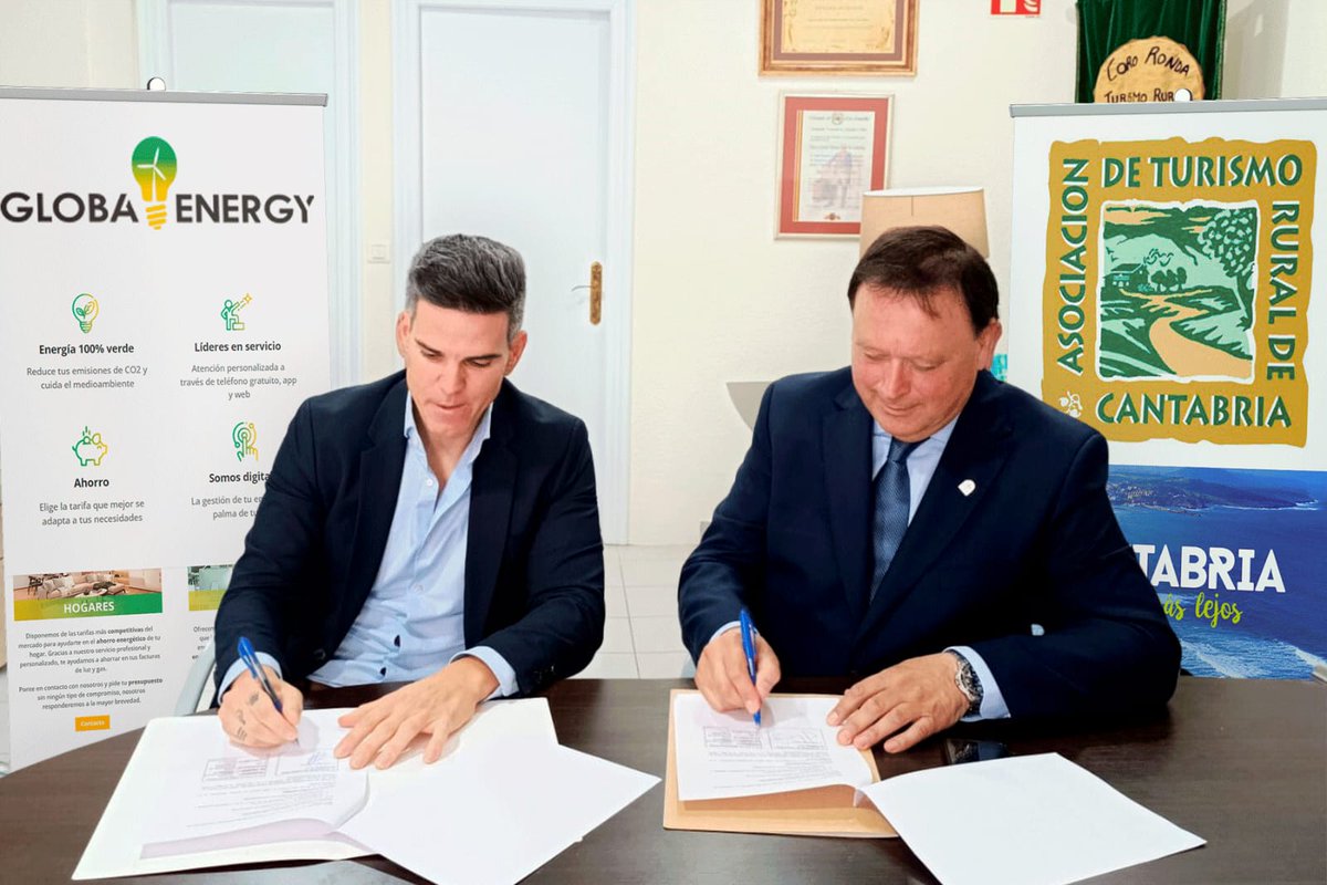 La Asociación de Turismo Rural de Cantabria firma un convenio de colaboración con la empresa cántabra de gestión energética GlobaEnergy.
GlobaEnergy, es el socio energético cuenta con un equipo multidisciplinar en sus oficinas de Santander (Bajada de Polio).
