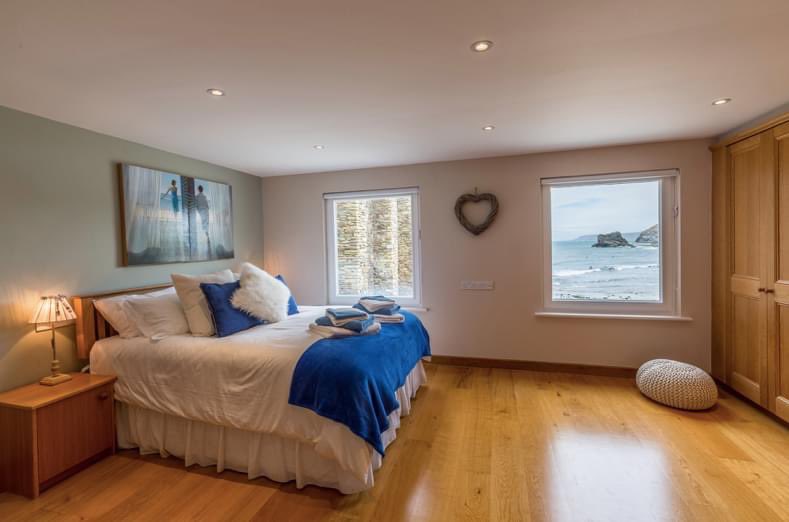 All of our bedrooms boast the most stunning views; breathtaking scenes at every turn - inside and out!  😍   #smugglerscovecottages #Cornwall #Portreath #luxurycottages #holidayrentals #staycations