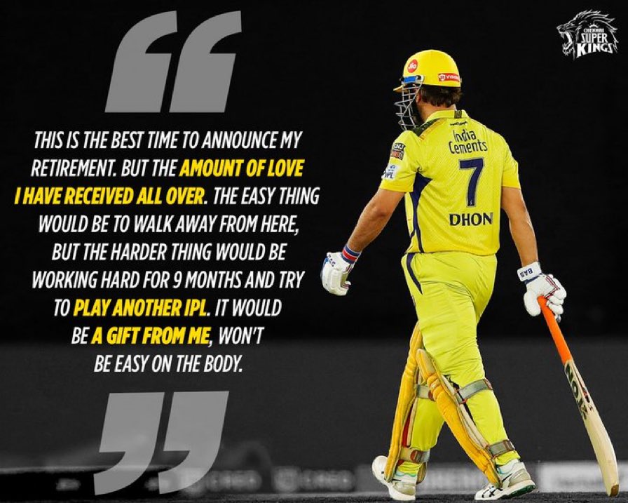 The hope is gave us with this statement 💛🫀
#MSDhoni𓃵 #csk2023