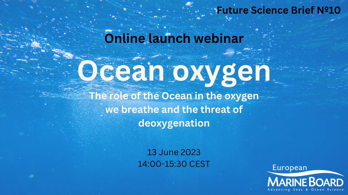 Curious about the role of the #Ocean in the oxygen we breathe & the threat of #deoxygenation? Our newest Future Science Brief will dive into the science behind #Oceanoxygen. Find out more on #WorldOceanDay at #ASLO23 & during the online launch on 13 June tinyurl.com/mu6ytdkj