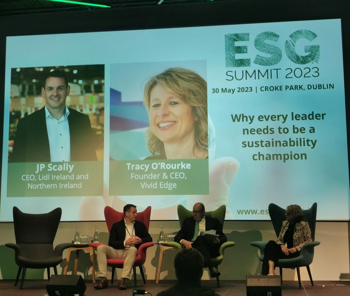 "1 in 3 calories that are produced across the world are wasted." <a href="/lidl_ireland/">Lidl Ireland</a> CEO JP Scally discussing the significant issue of food waste and the work Lidl are doing with <a href="/FoodCloud/">FoodCloud</a> #ESGSummit23 <a href="/businessposthq/">Business Post</a>